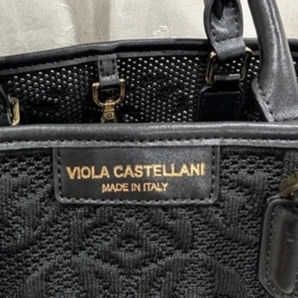 Viola Castellani Black Lace Tote Bag - Picture 2 of 11